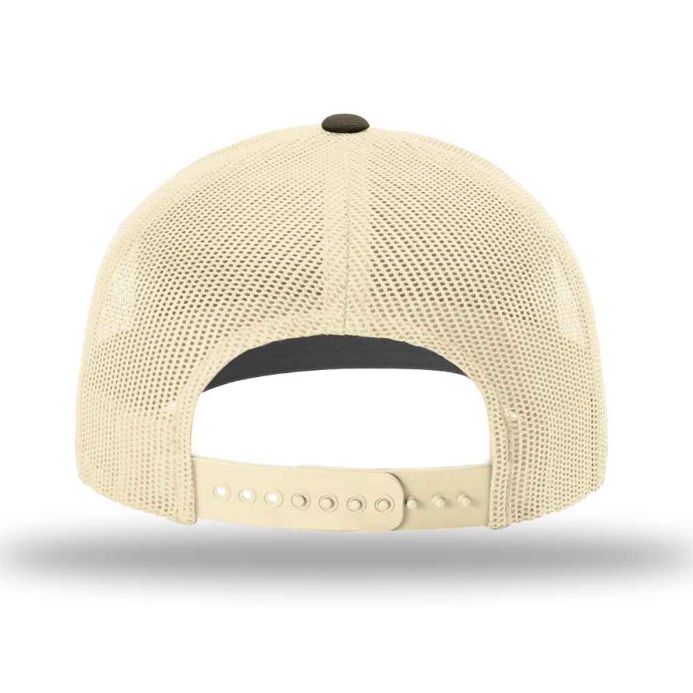 Custom-Chocolate-Chip-Birch-color-112-style-blank-trucker-hat-Back-view
