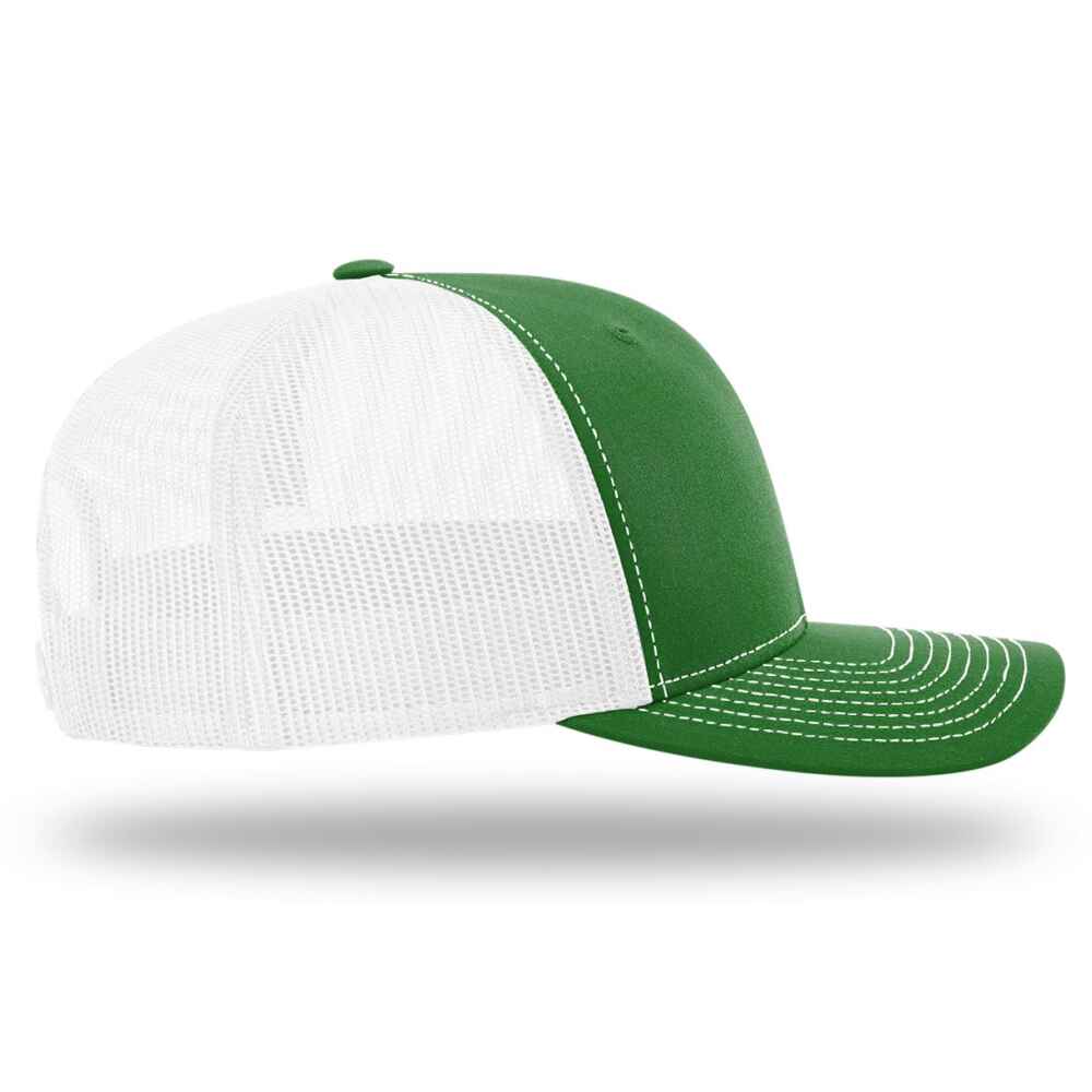 Custom-Kelly-White-color-112-style-blank-trucker-hat-right-view