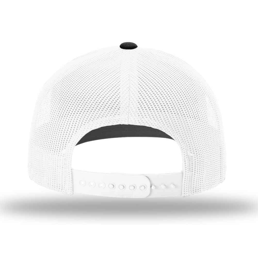 Custom-Orange-White-black-color-112-style-blank-trucker-hat-back-view
