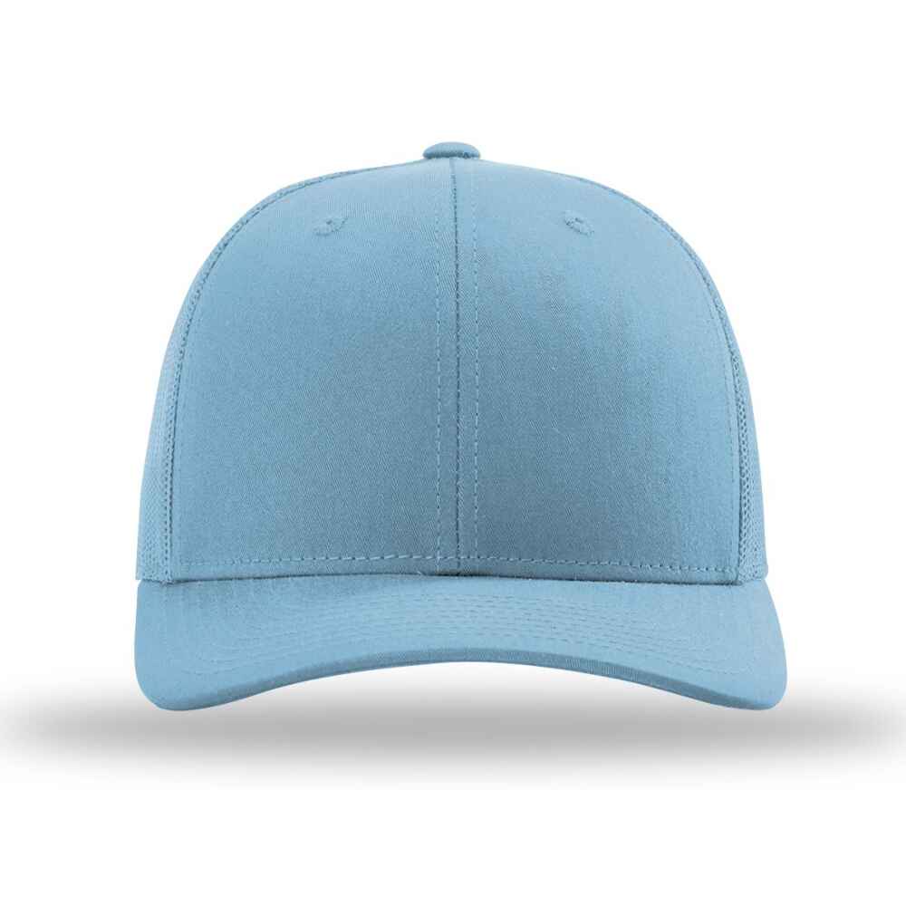 Custom Richardson Trucker Hats style 112_Solid Columbia_Blue Color_Front_View