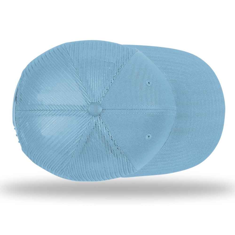 Custom Richardson Trucker Hats style 112_Solid Columbia_Blue Color_Top_View