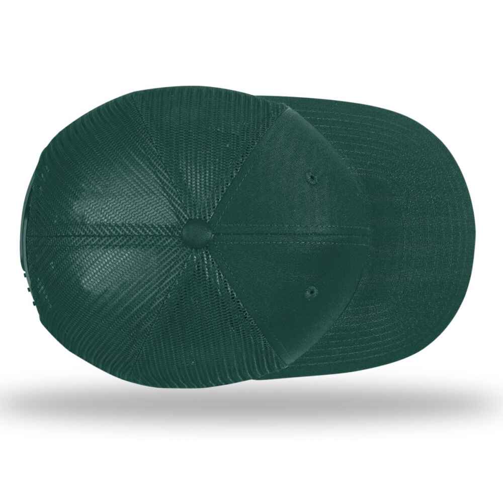 Richardson Trucker Hats 112 style Solid Dark Green Color customization hats Top view