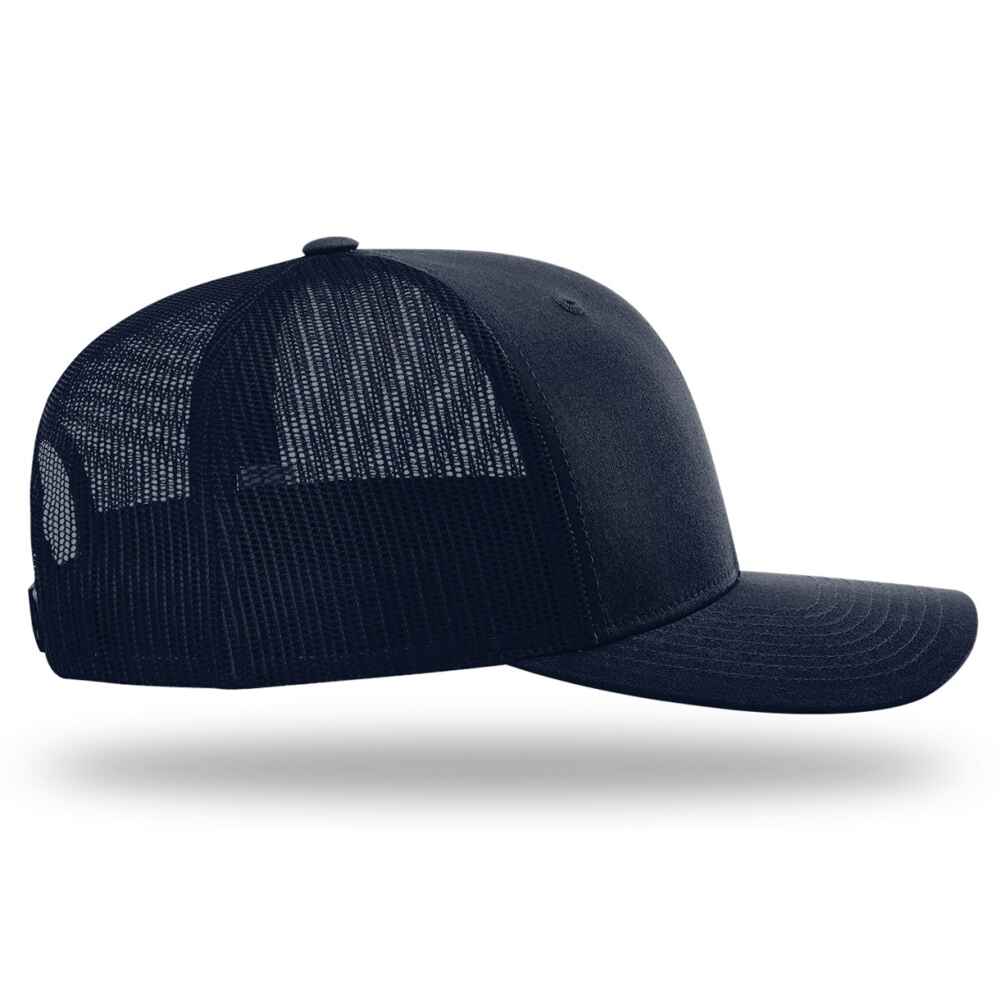 Topone Custom 112 Trucker Hats Same Richardson Trucker Hat style_Full Solid Navy Color_Right_View