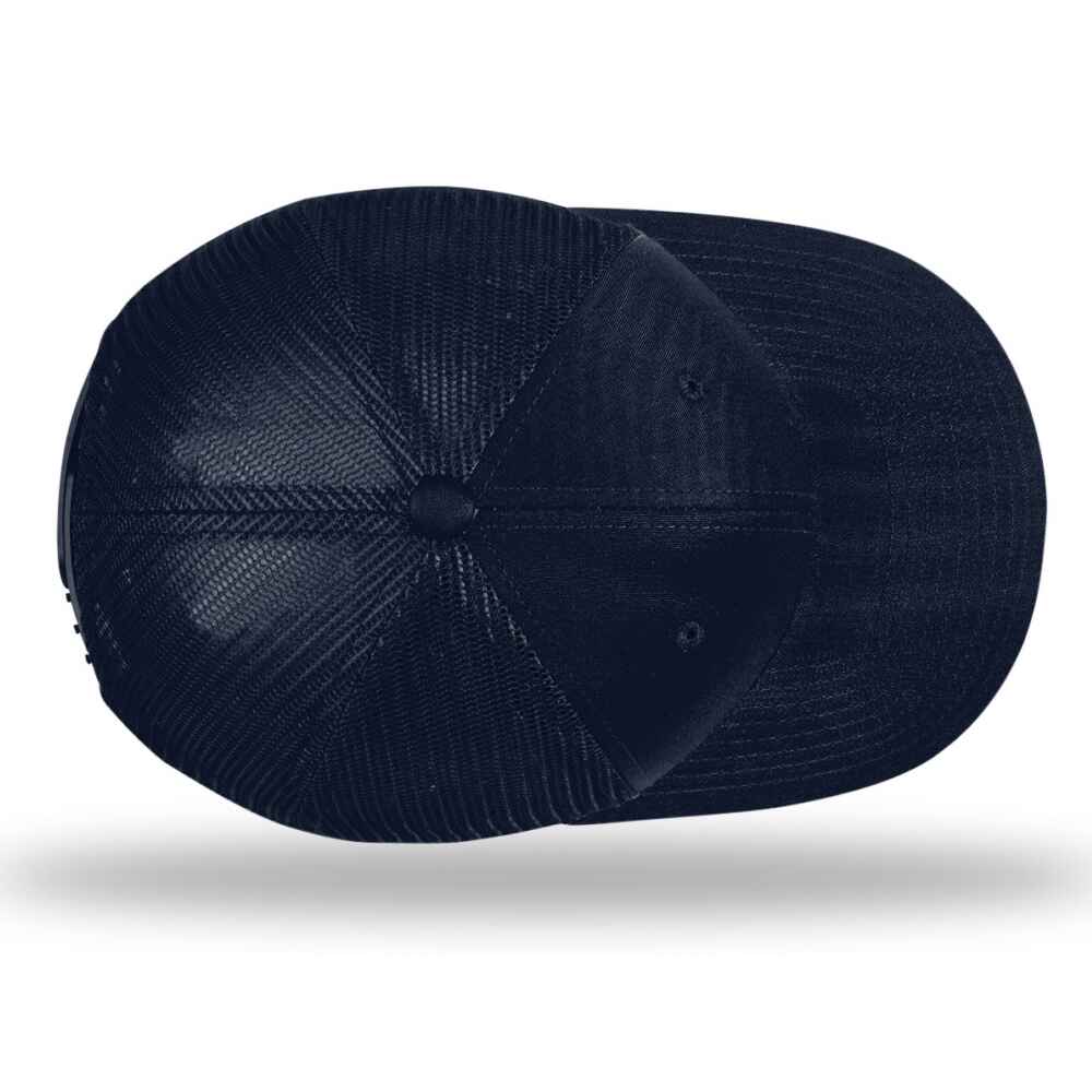 Topone Custom 112 Trucker Hats Same Richardson Trucker Hat style_Full Solid Navy Color_Top_View
