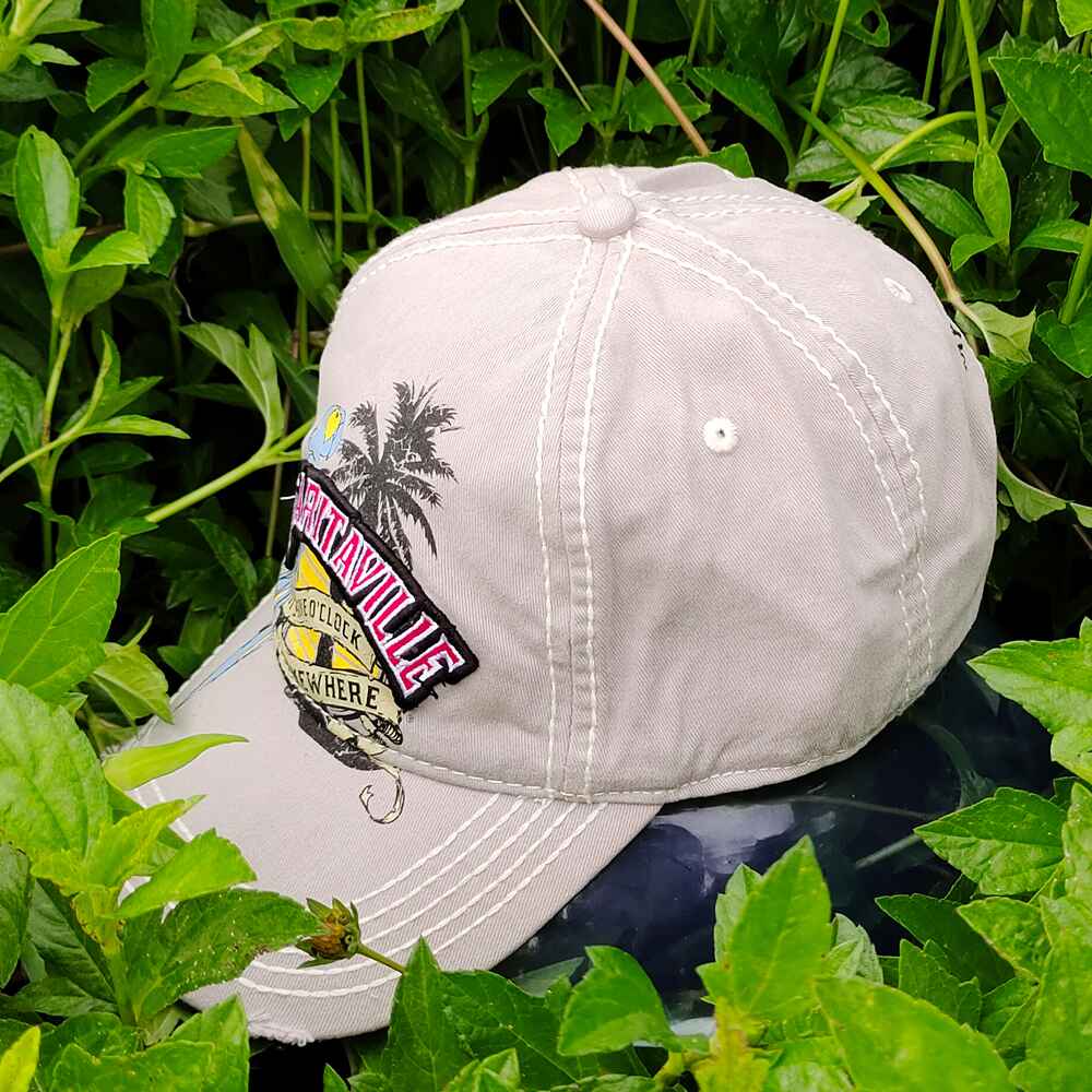 Topone Custom Screen Printed With Felt Embroidery on front panels Solid Stone Cotton Twill Dad Hats Left View