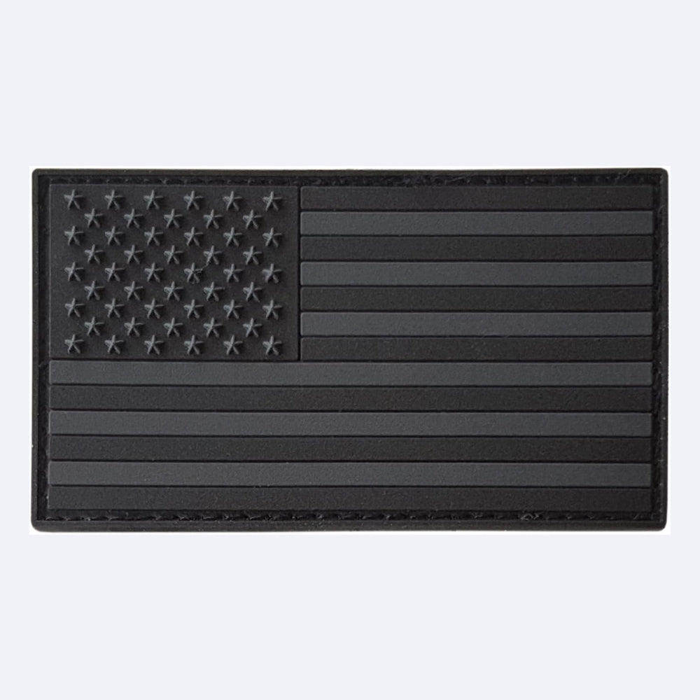 All Black American PVC Patches