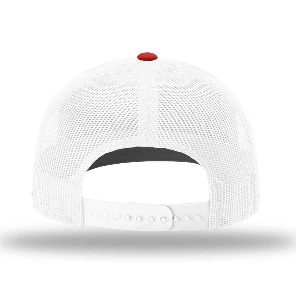 Custom-Black-White-Red-color-112-style-blank-trucker-hat-back-view