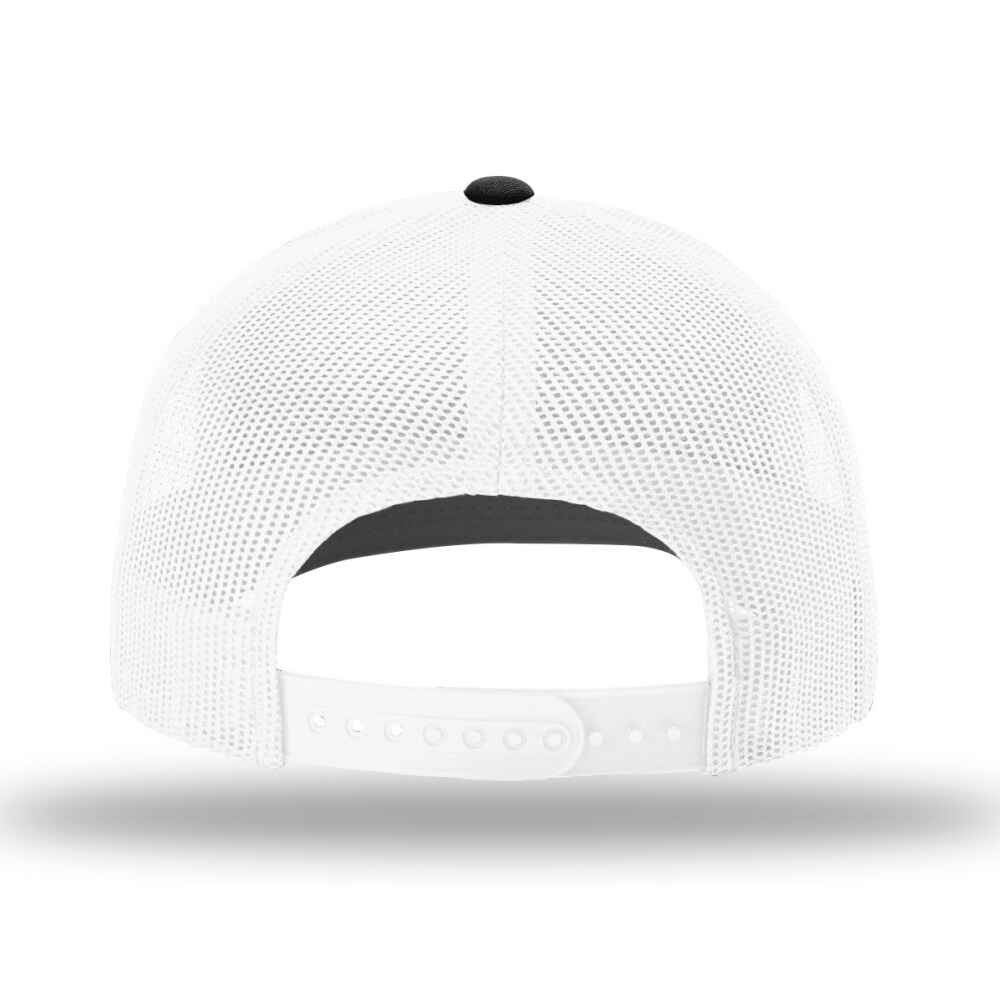 Custom-Black-White-color-112-style-blank-trucker-hat-back-view