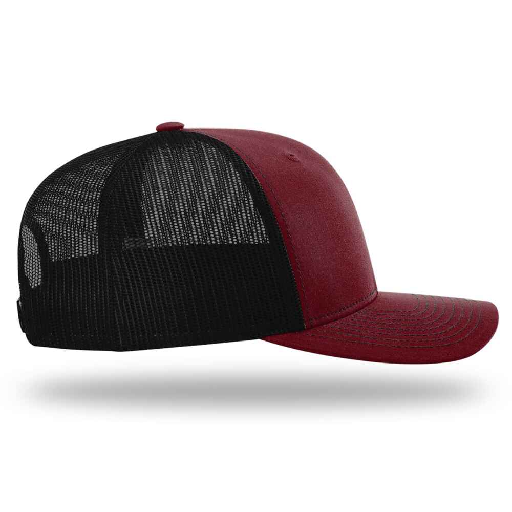 Custom-Cardinal-Black-color-112-style-blank-trucker-hat-right-view