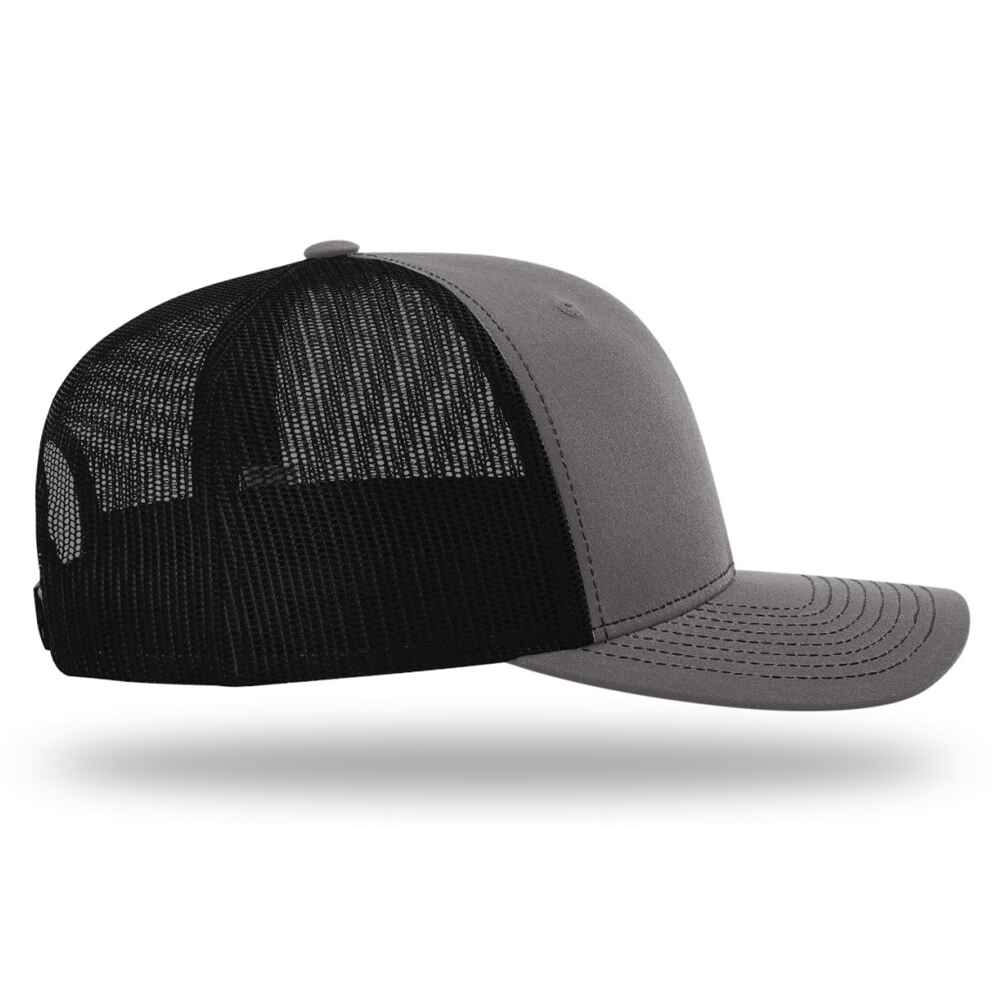 Custom-Charcoal-Black-color-112-style-blank-trucker-hat-right-view