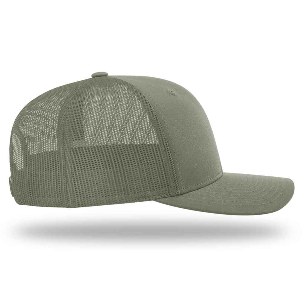 Topone Custom Richardson 112 Trucker Hat Style Full Solid Loden Color Hats  Right  View