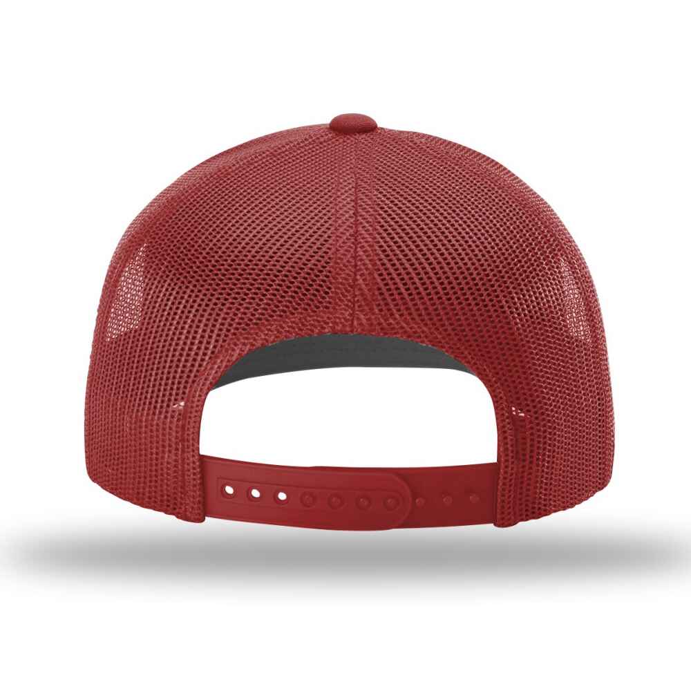 Topone Custom Trucker Hats 112_style full Cardinal_Color_Back_View